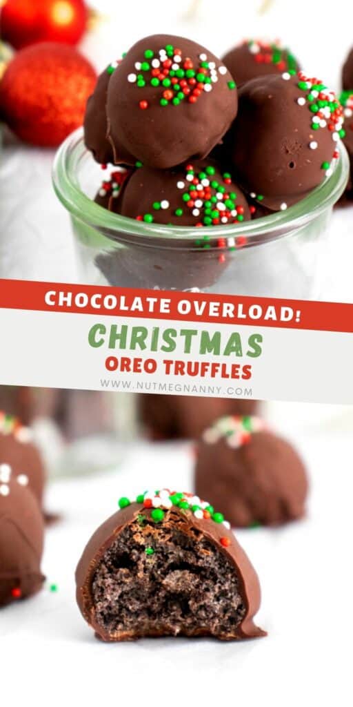 Christmas Oreo Truffles pin for Pinterest.
