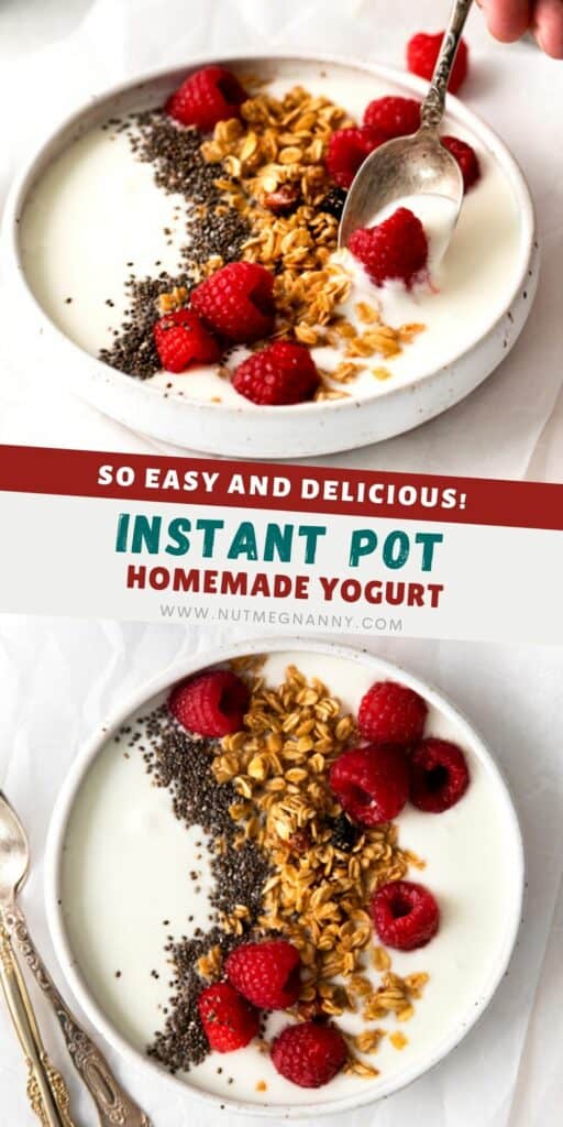 Instant Pot Yogurt pin for Pinterest. 