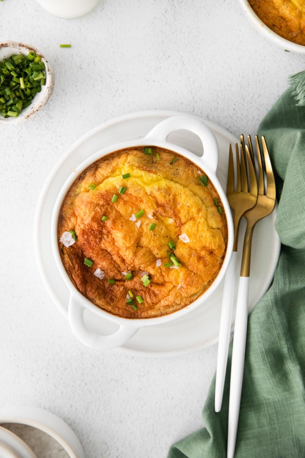 Air Fryer Frittata in a ramekin. 