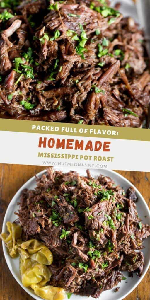 Homemade Mississippi Roast pin for pinterest. 