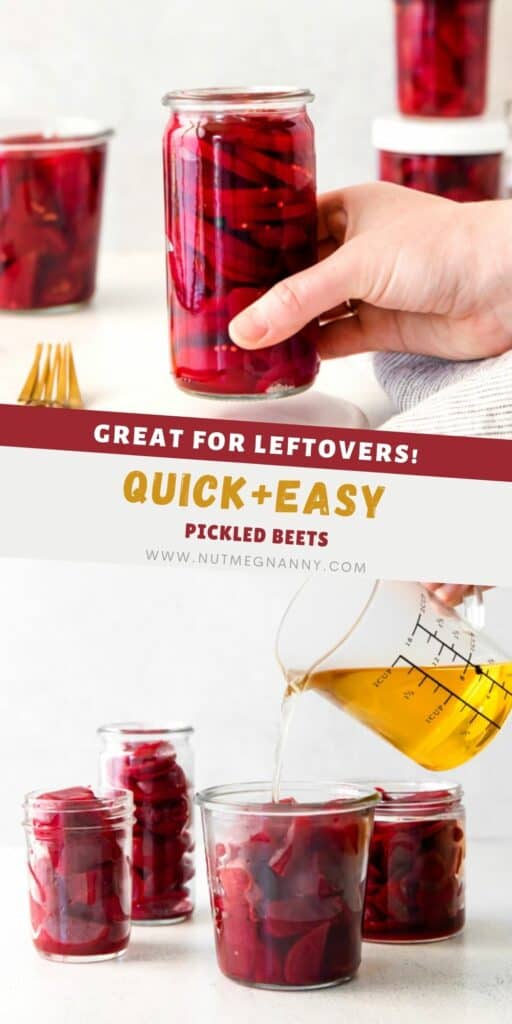 Quick Pickled Beets pin for Pinterest.