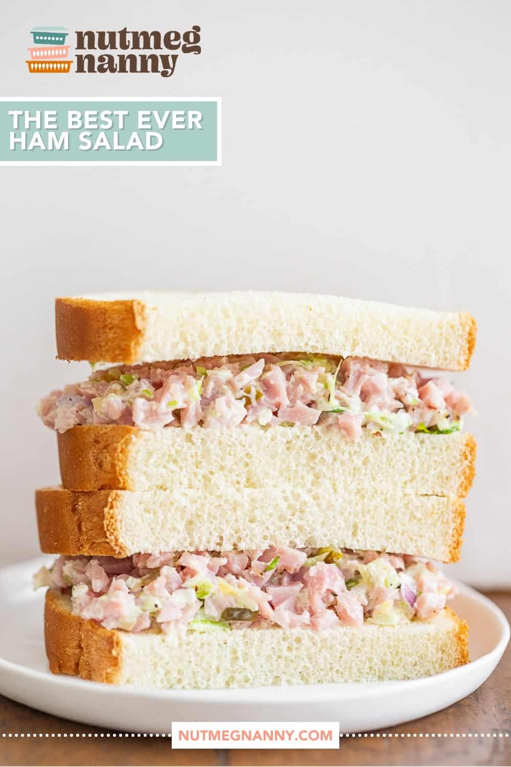 Ham Salad Recipe pin for Pinterest. 