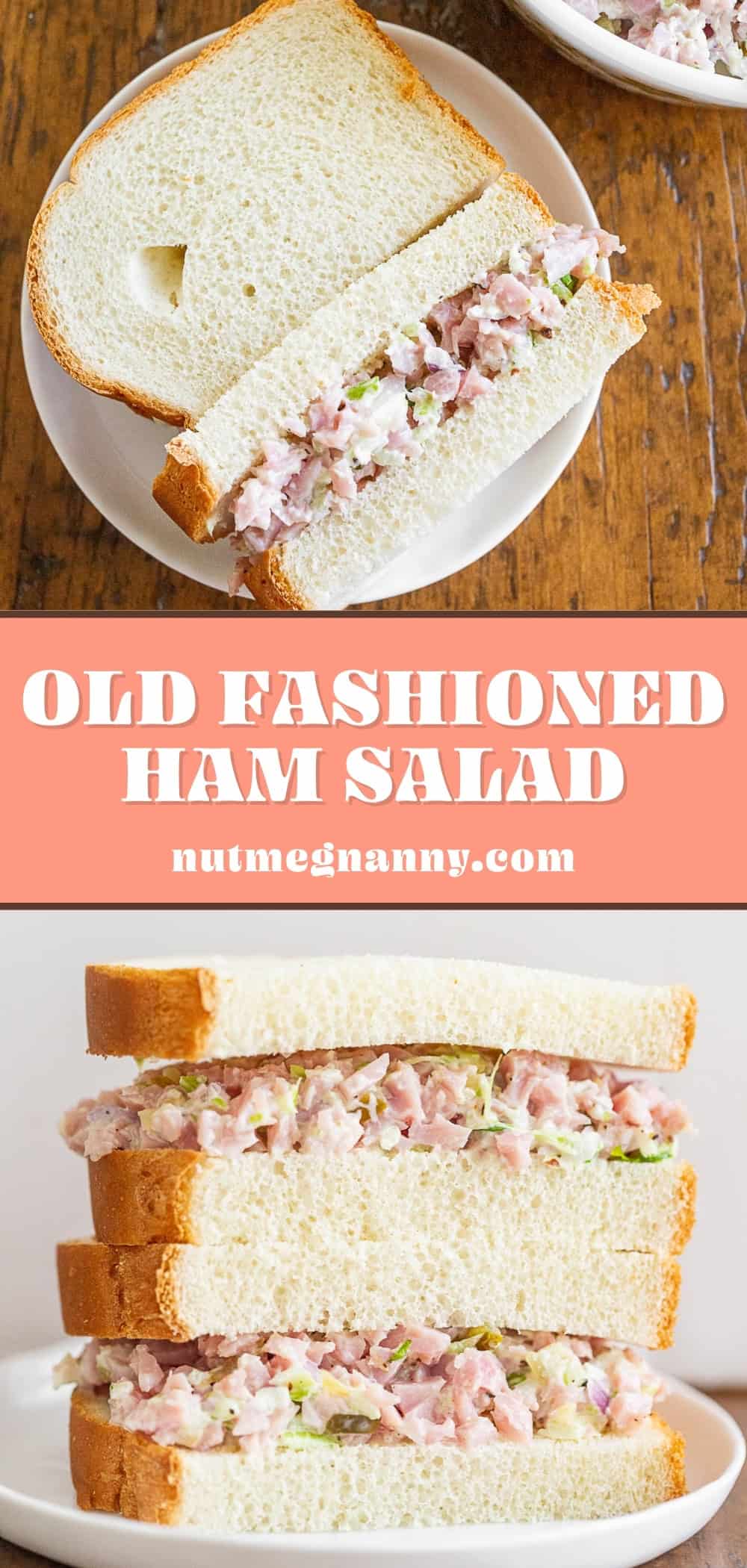 Ham Salad Recipe pin for Pinterest. 