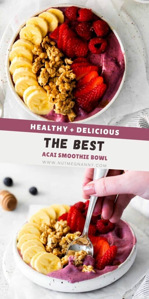 Acai Bowl pin for Pinterest.