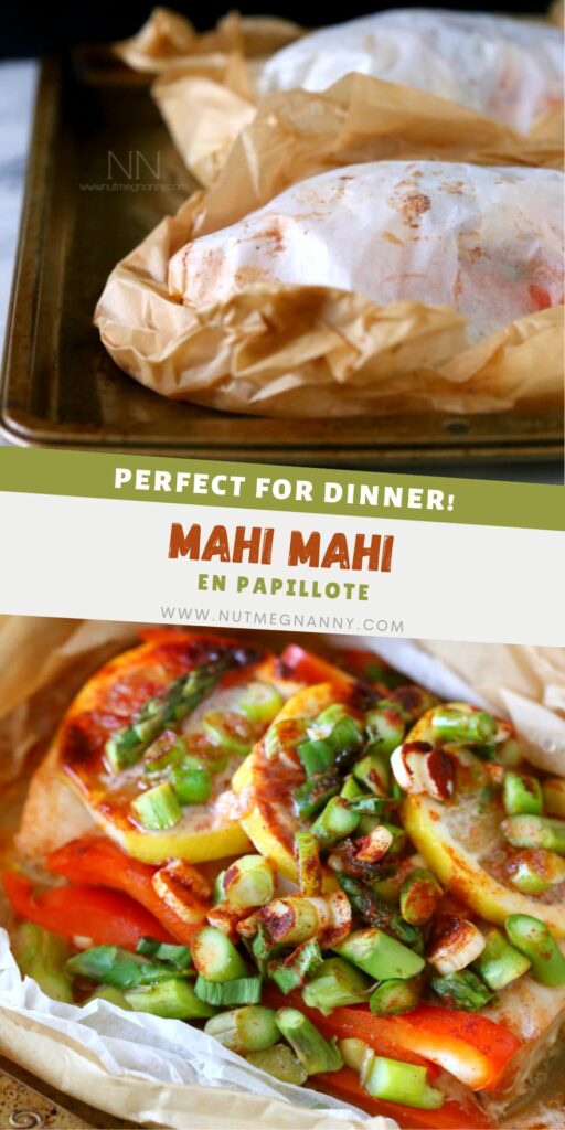 Mahi Mahi En Papillote pin for Pinterest.