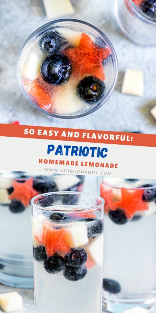 Patriotic Lemonade pin for Pinterest. 