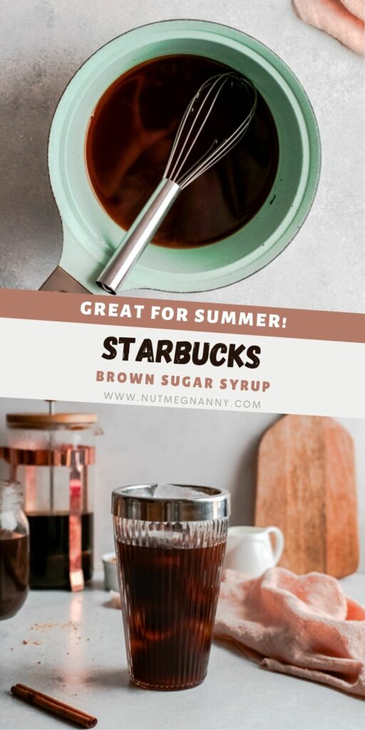 Brown Sugar Syrup pin for Pinterest. 