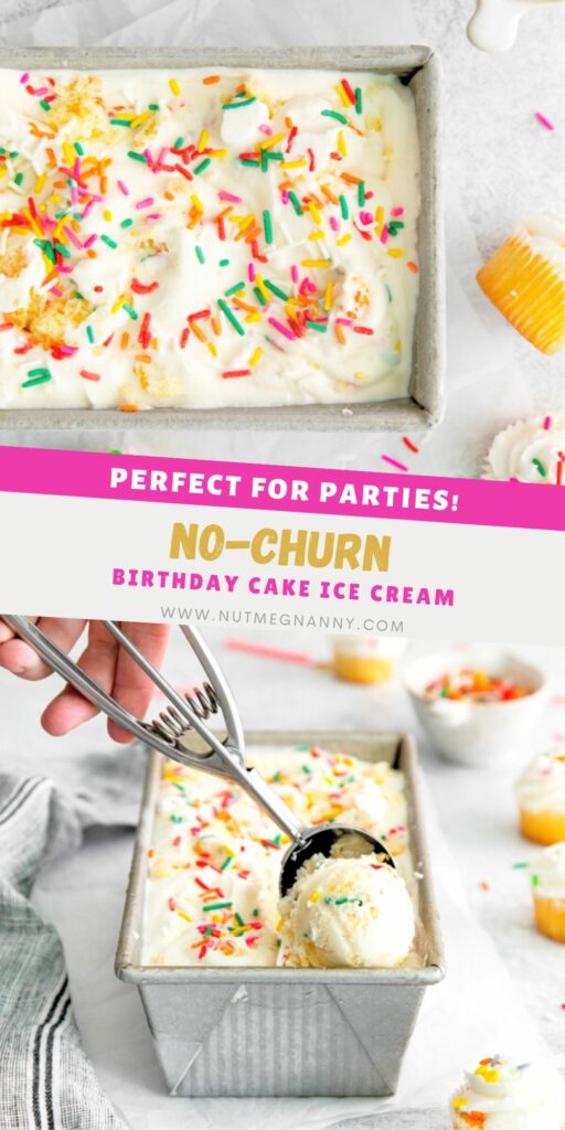 Birthday Cake Ice Cream pin for Pinterest. 