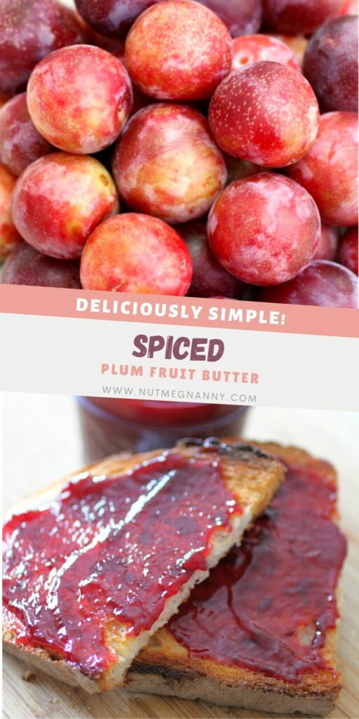 Spiced Plum Butter pin for Pinterest. 