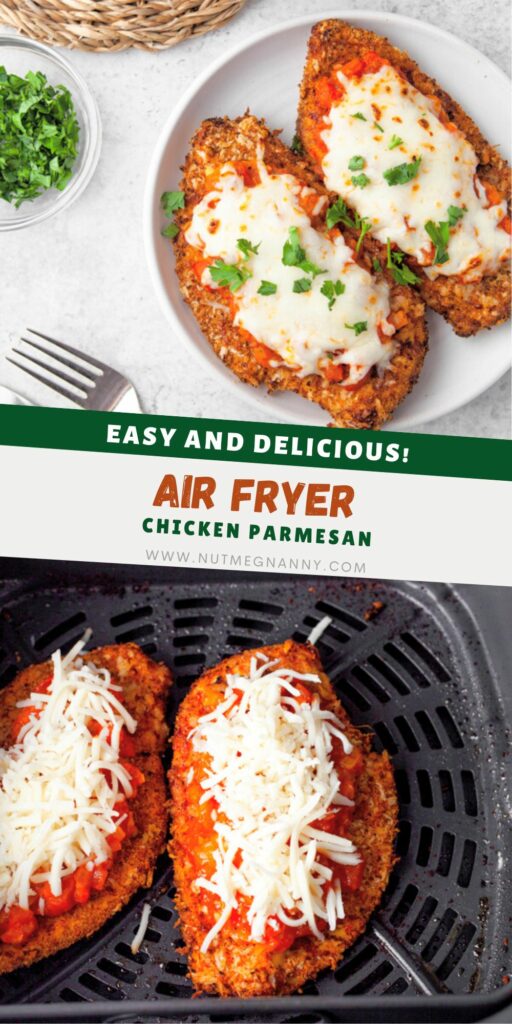 Air Fryer Chicken Parmesan pin for Pinterest.
