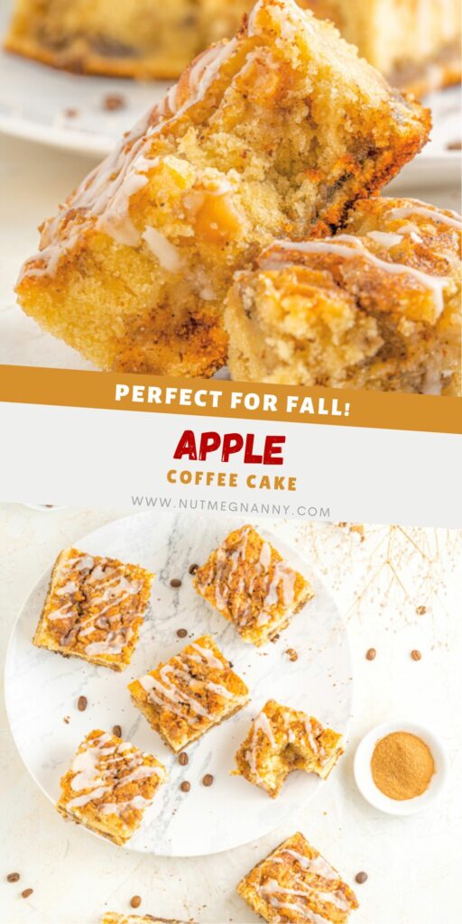 Apple Coffee Cake pin for Pinterest. 