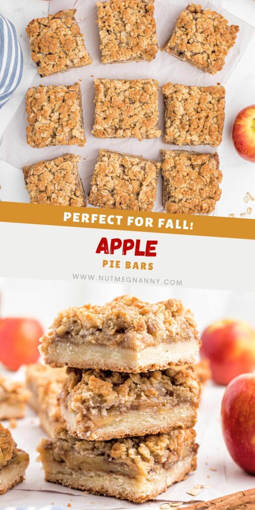 Apple Pie Bars pin for Pinterest.