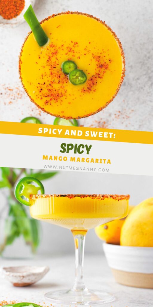 Jalapeno Mango Margarita pin for Pinterest. 