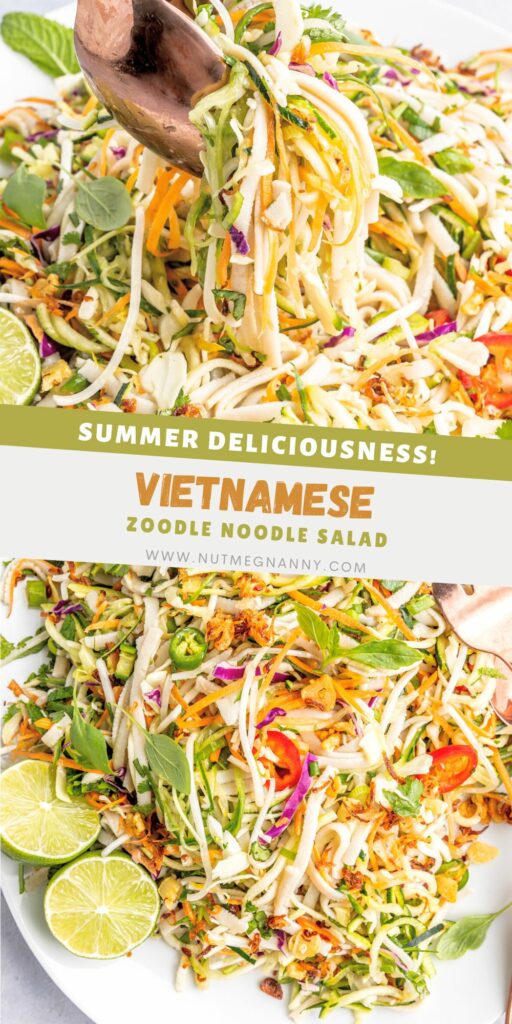 Vietnamese Zoodle Noodle Salad pin for Pinterest.
