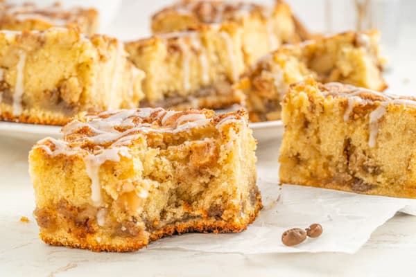 Apple Cake on parchment paper. 