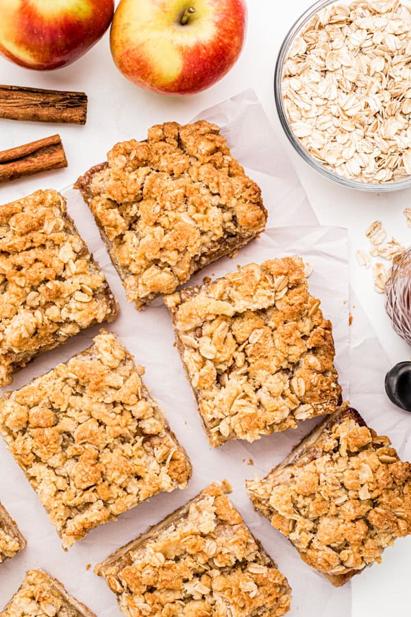 Apple Pie Bars served room temperature.