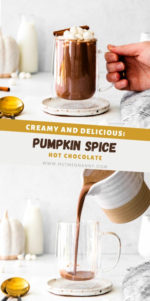 Pumpkin Spice Hot Chocolate pin for Pinterest.