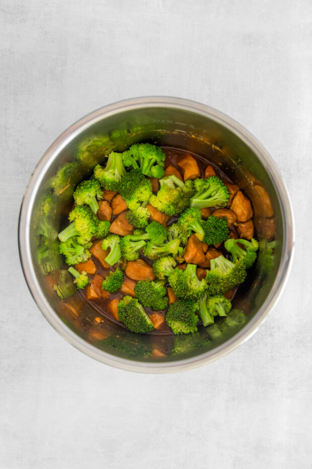 Instant Pot Teriyaki Chicken in the instant pot bowl. 