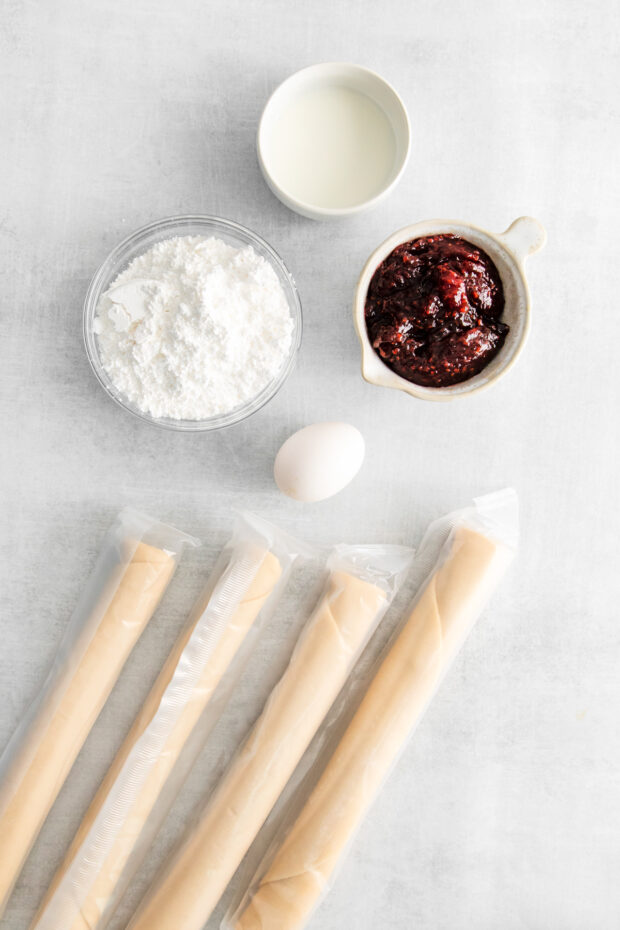 Ingredients to make Mummy Hand Pies. 