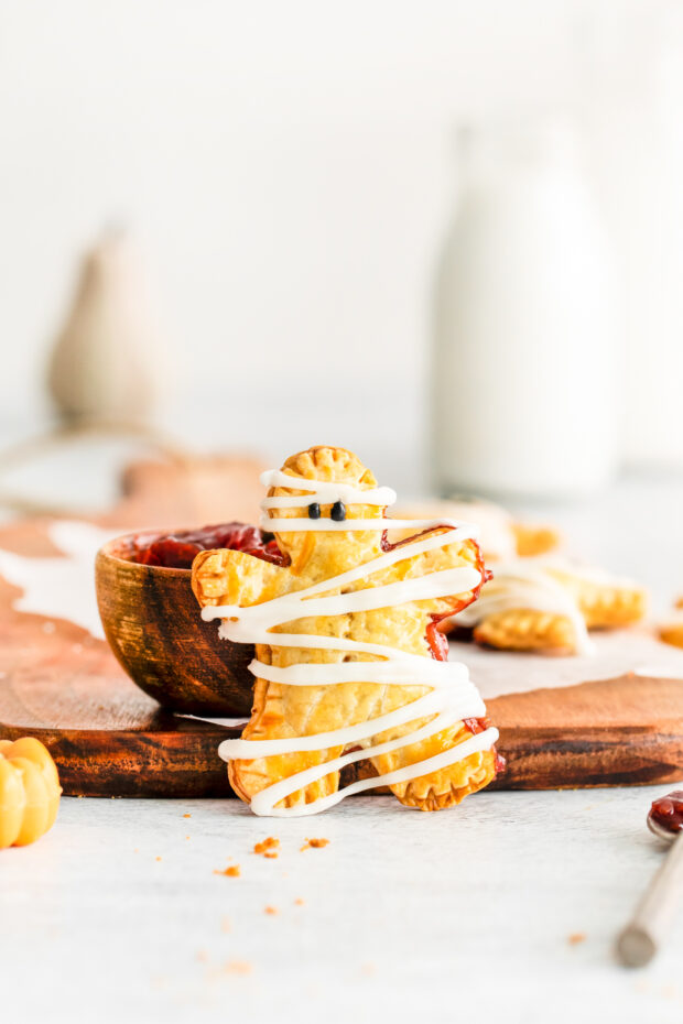 Mummy Hand Pies with glaze. 