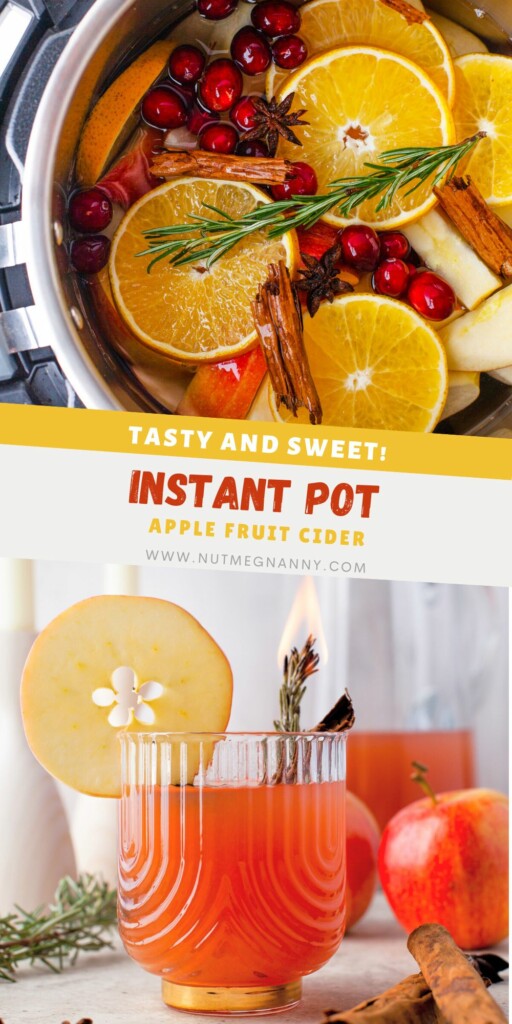 Instant Pot Apple Cider pin for Pinterest. 