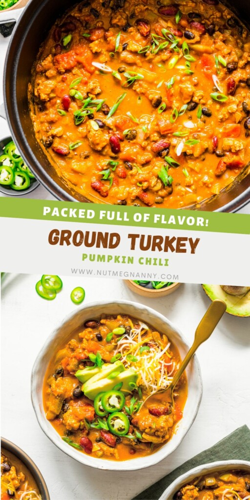 Turkey Pumpkin Chili pin for Pinterest. 