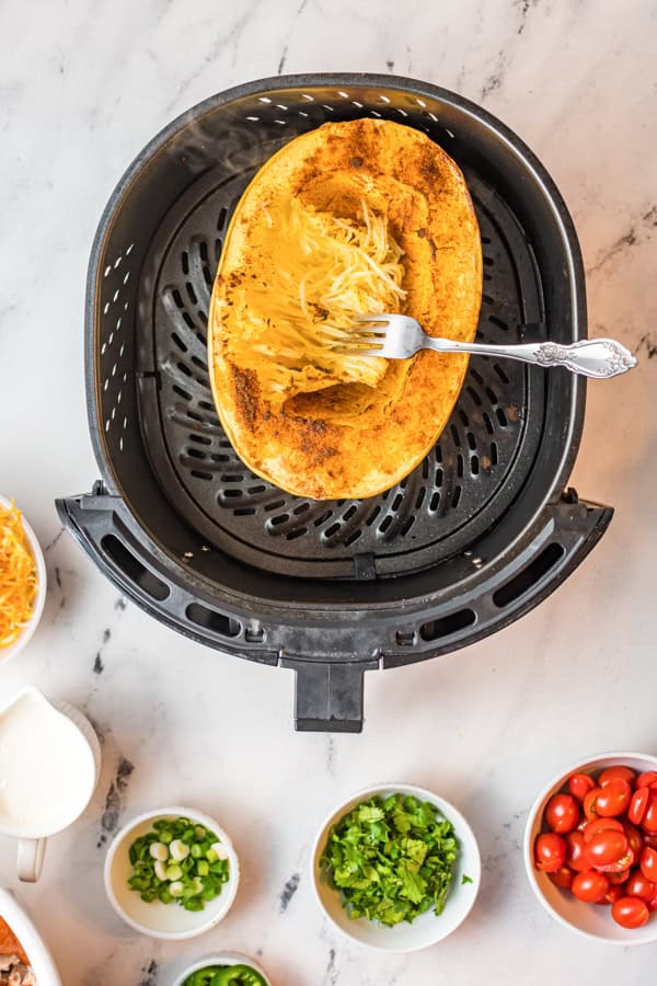Spaghetti squash in the air fryer. 