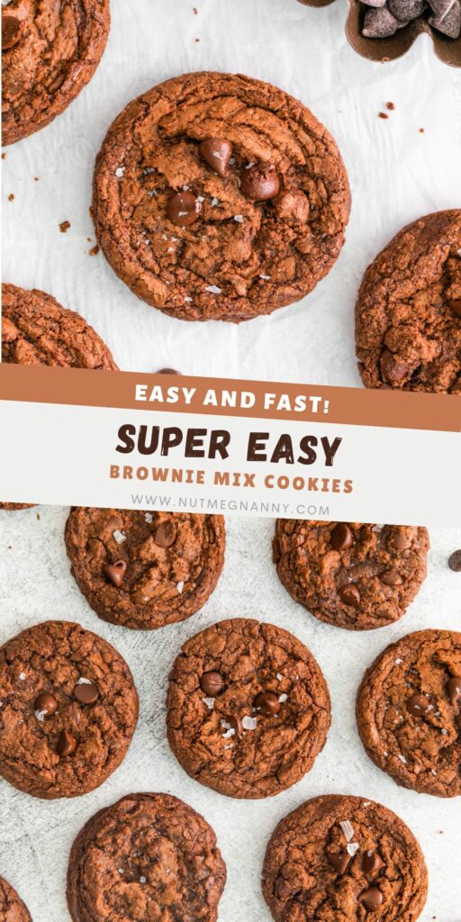 Brownie Mix Cookies pin for Pinterest. 