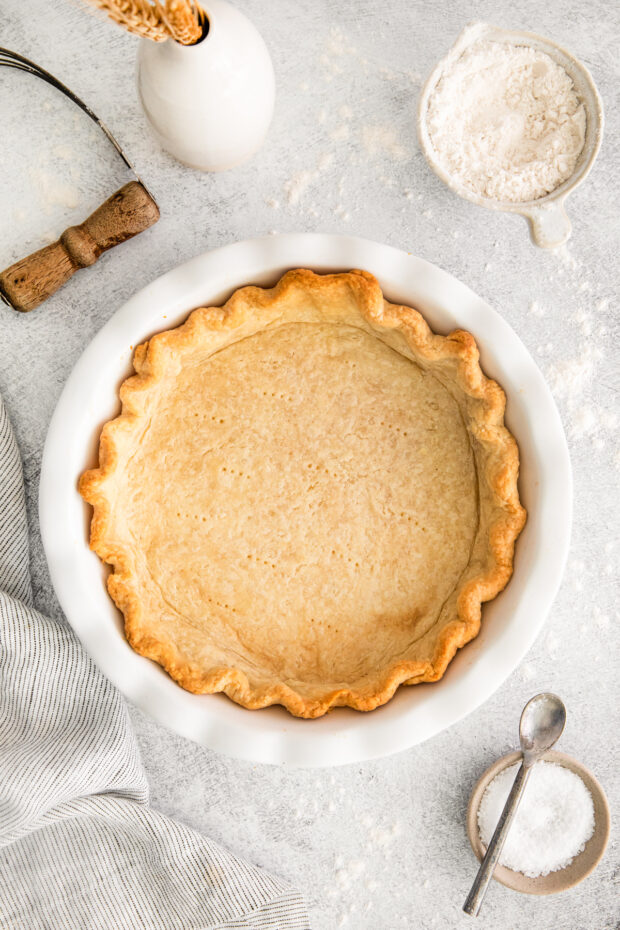 Cooked butter pie crust.