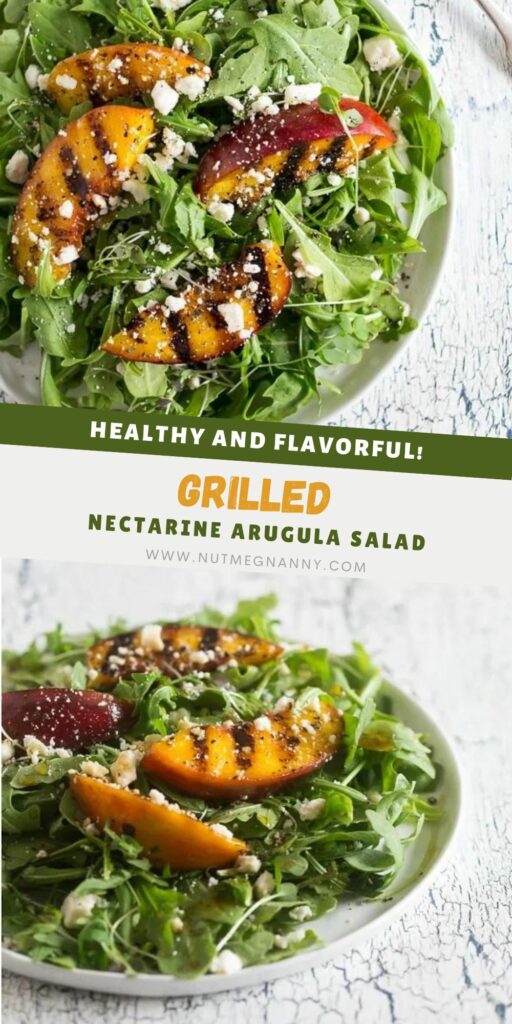 Grilled Nectarine Salad pin for Pinterest. 