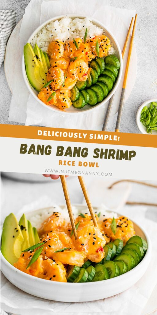 Bang Bang Shrimp Bowls pin for Pinterest.