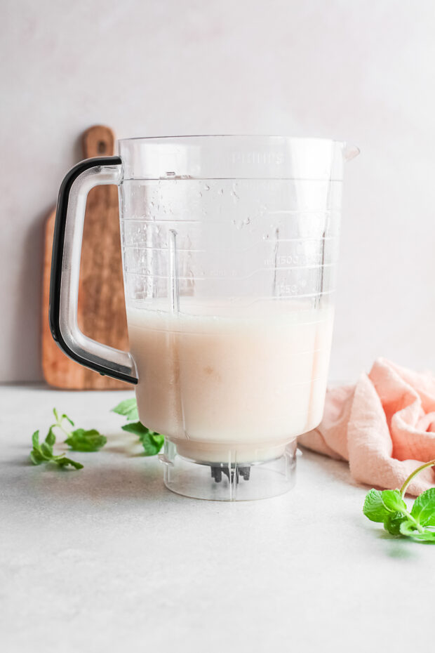 Frozen Mint Julep blended. 