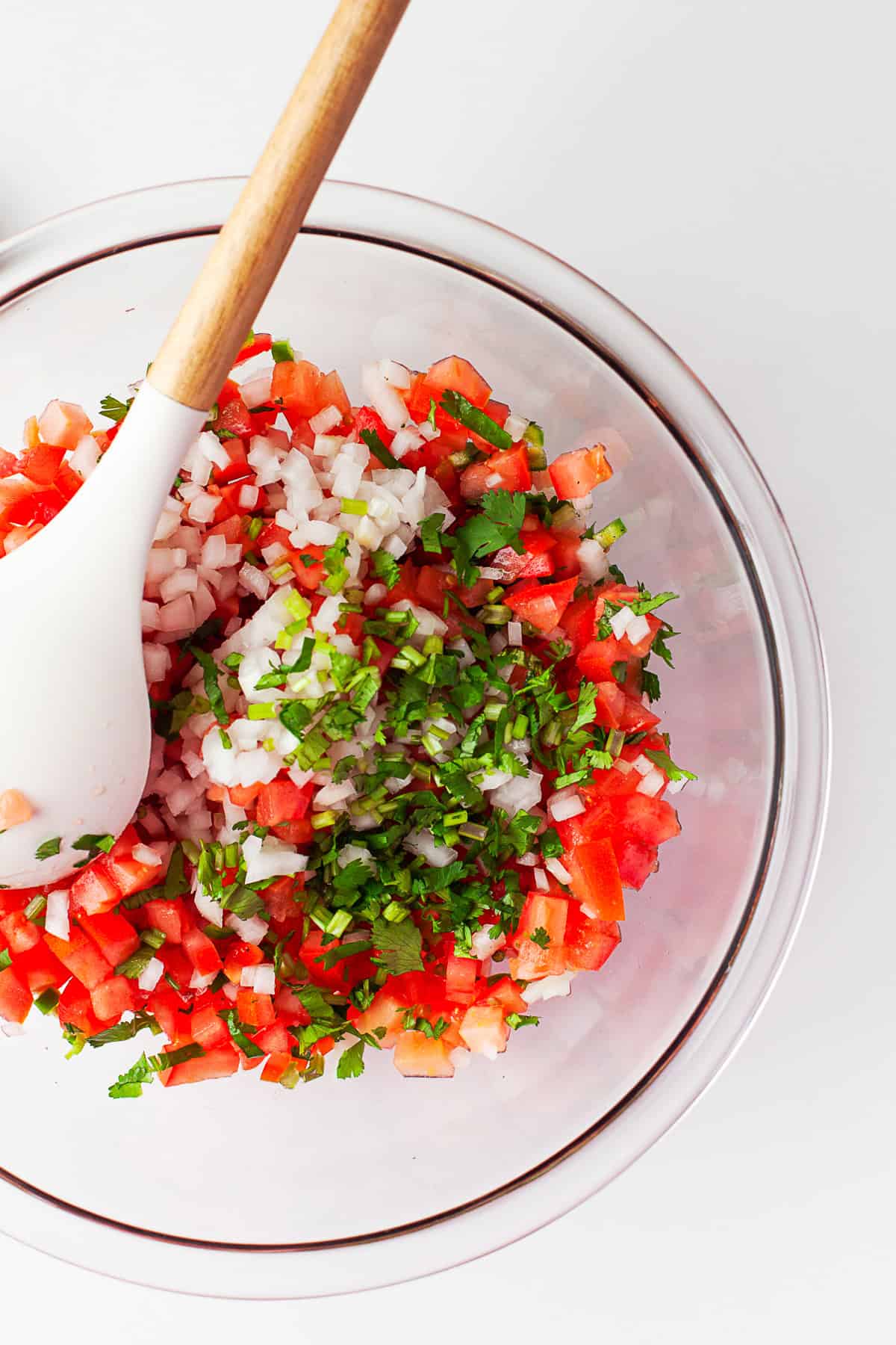 Pico de Gallo ingredients in a bowl. 