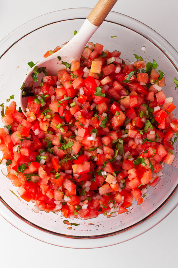 Large bowl of Pico de Gallo. 