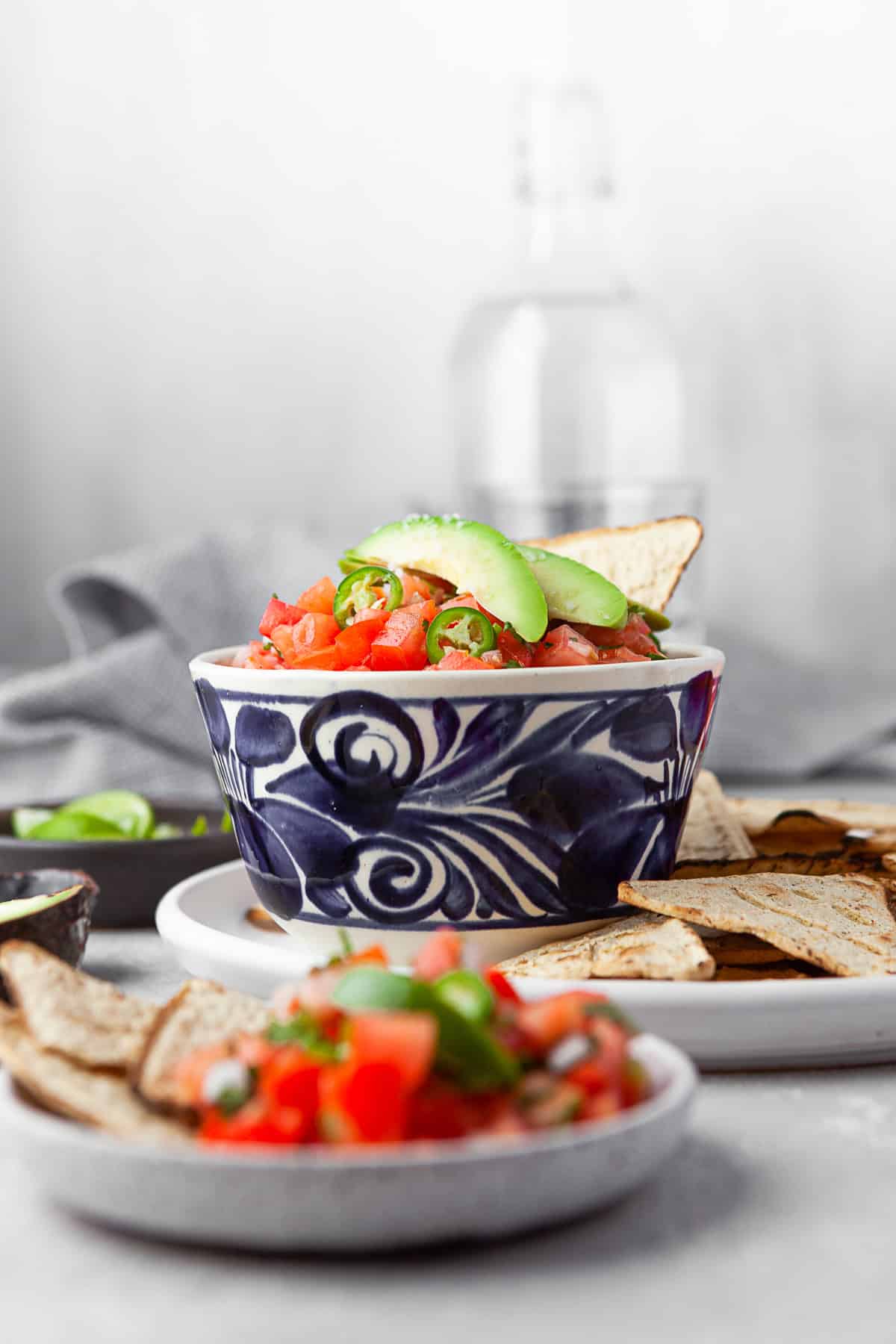 Pico de Gallo in a ceramic bowl. 