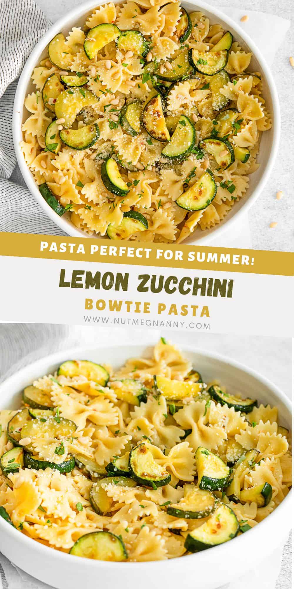 Lemon Zucchini Pasta pin for Pinterest.