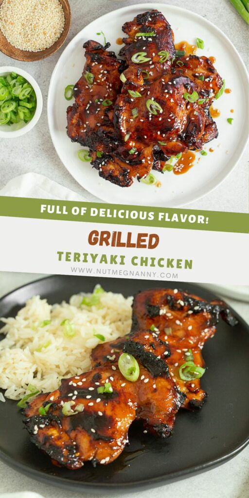 Grilled Teriyaki Chicken pin for Pinterest.