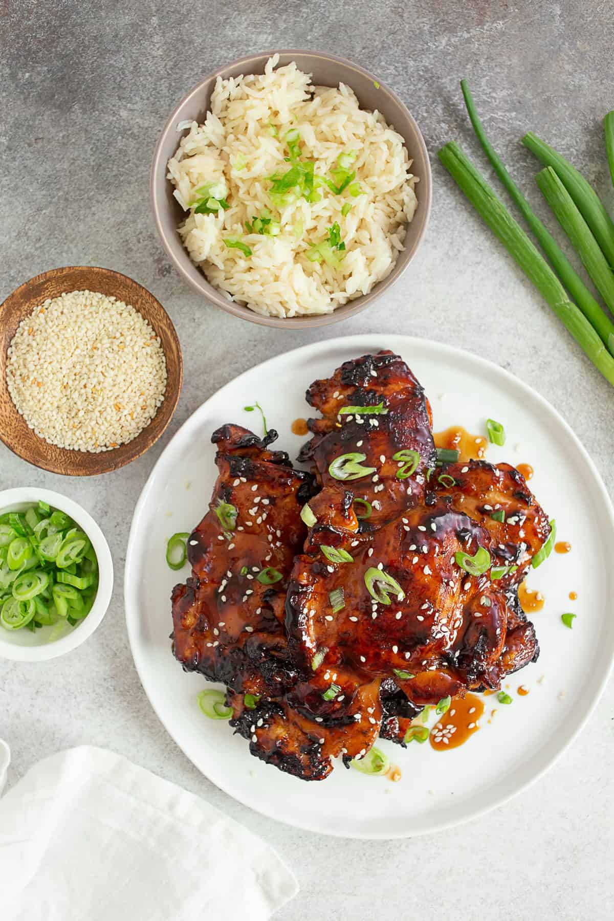 Grilled Teriyaki Chicken on a serving platter.