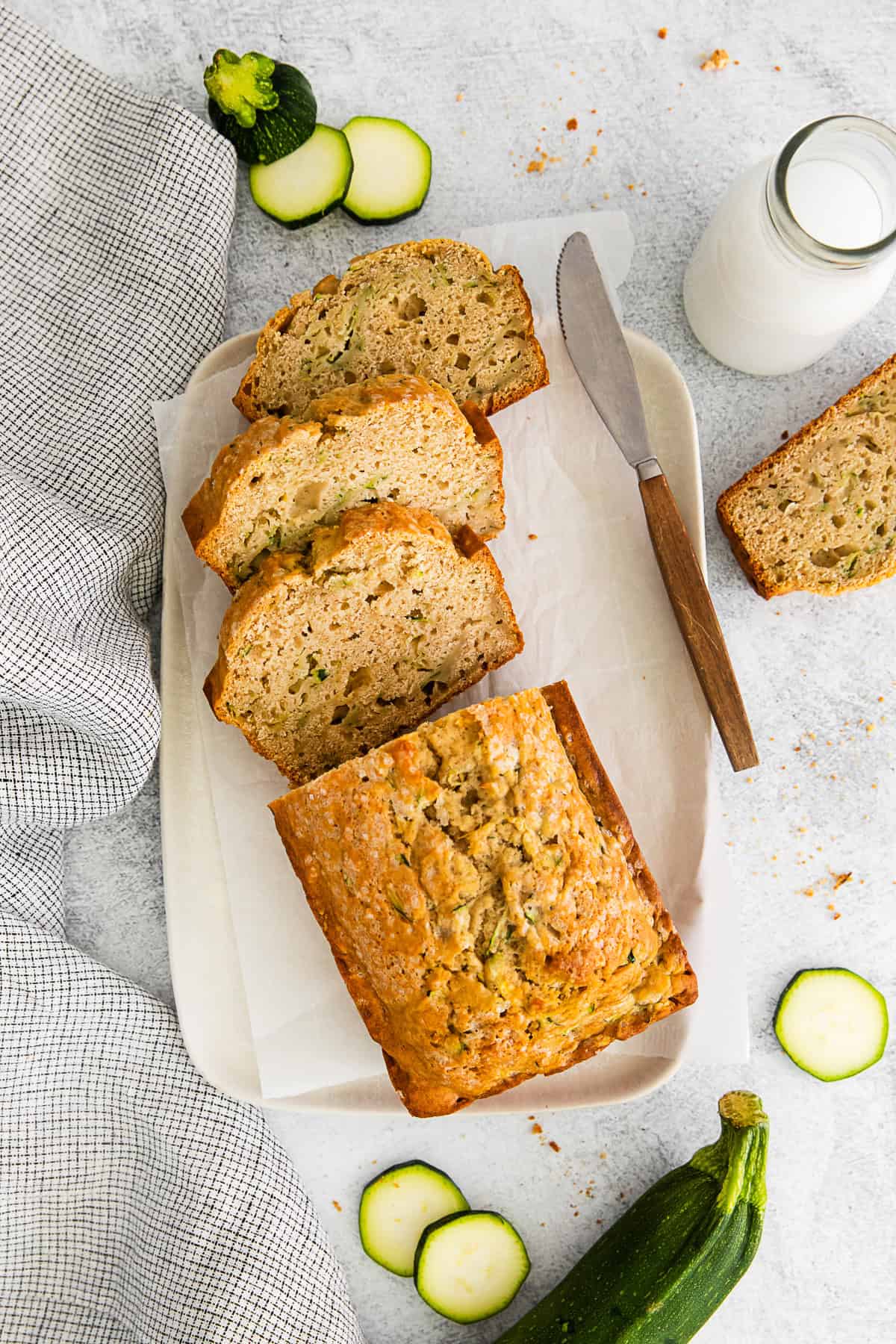 Zucchini Bread sliced.