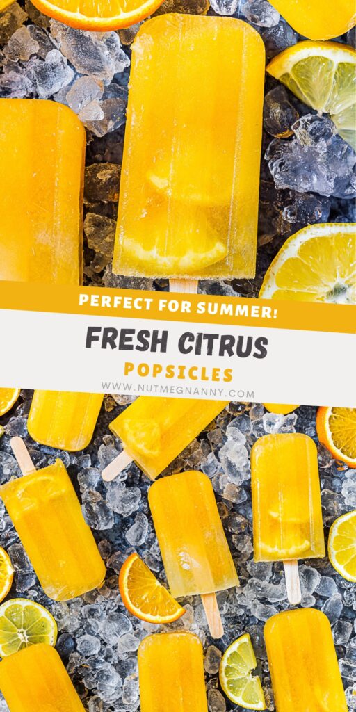 Citrus Popsicles pin for Pinterest.