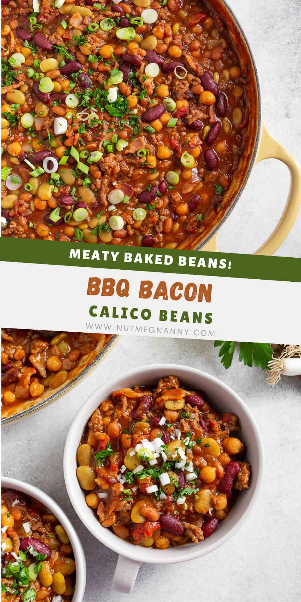 BBQ Calico Beans pin for Pinterest. 