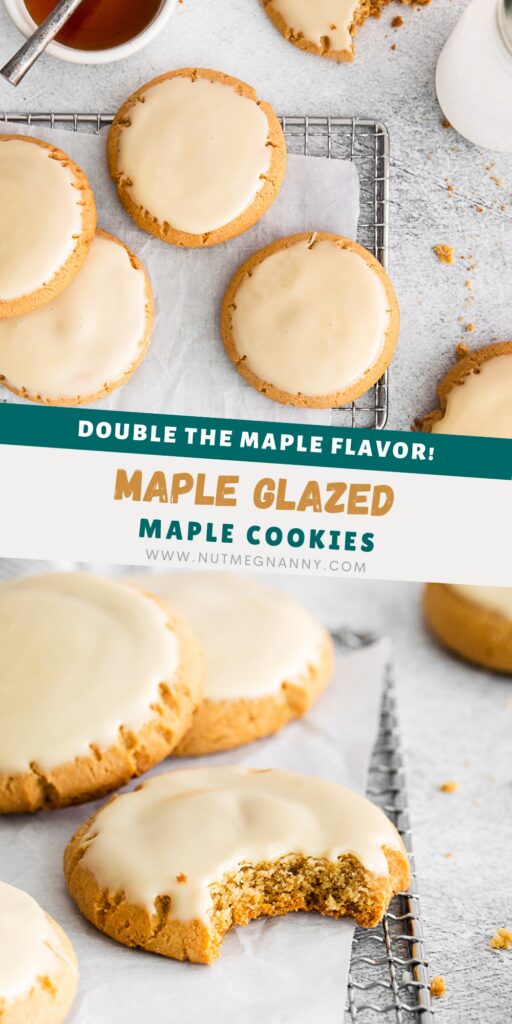 Maple Glazed Cookies pin for Pinterest. 