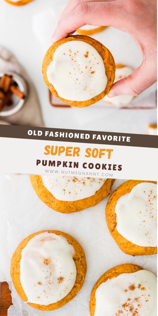 Soft Pumpkin Cookies pin for Pinterest. 