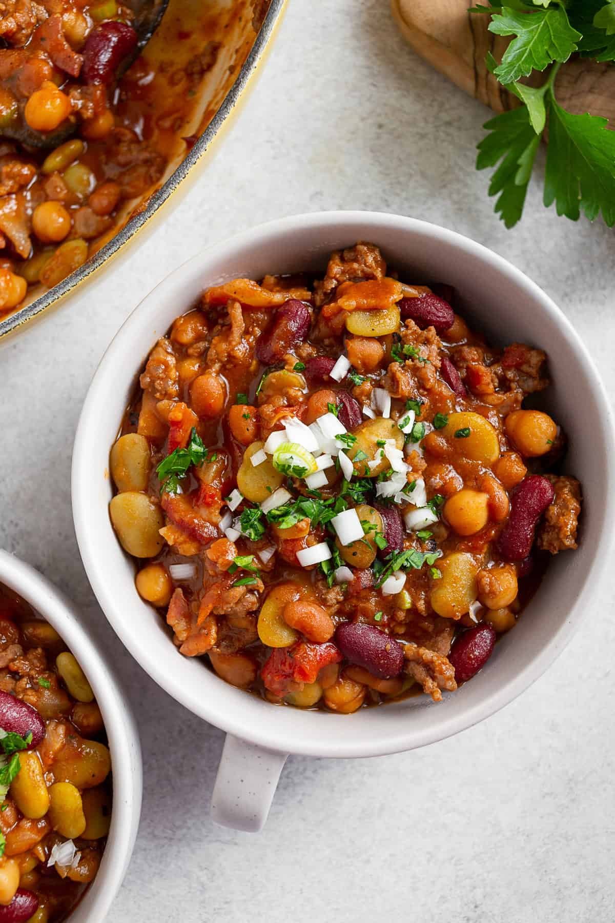 BBQ Calico Beans in a bowl. 