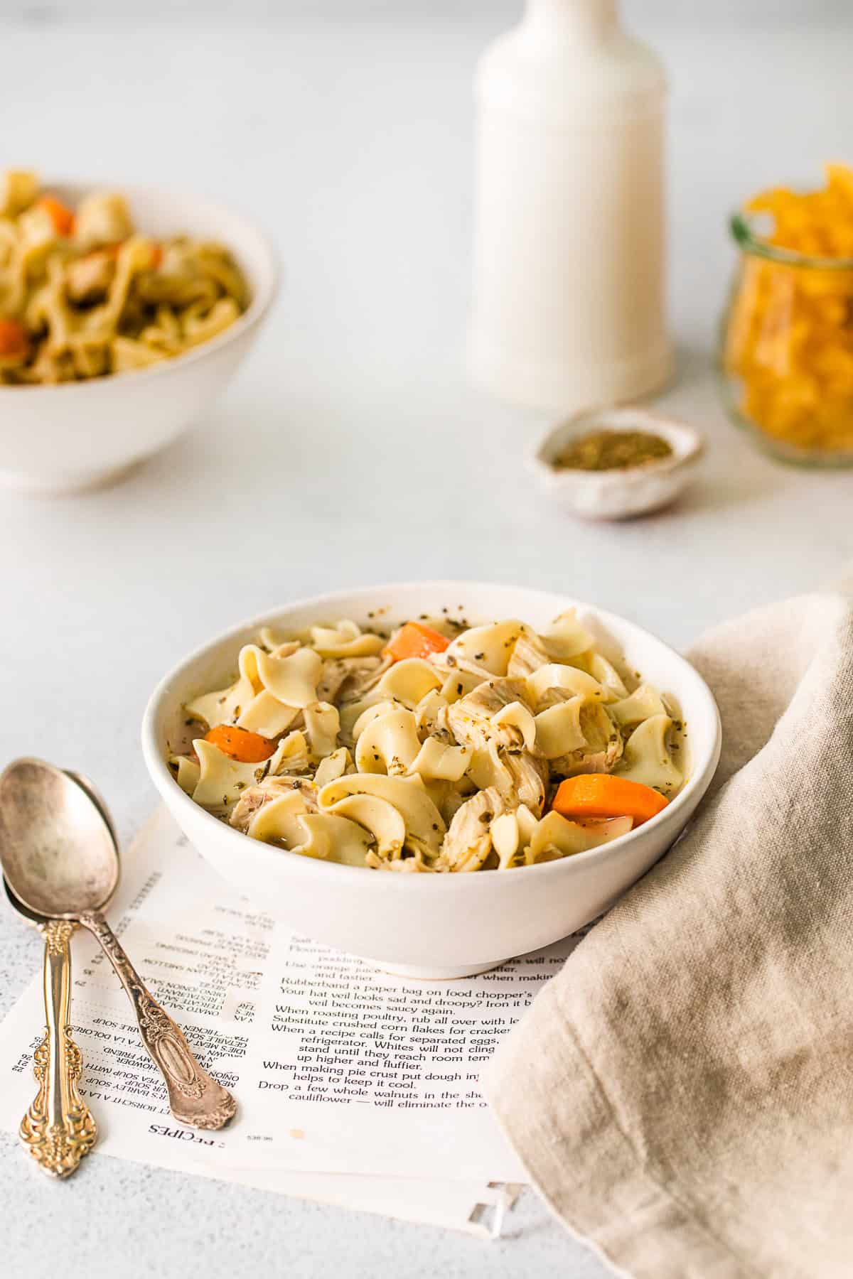 Instant Pot Chicken Noodle Soup in a bowl.