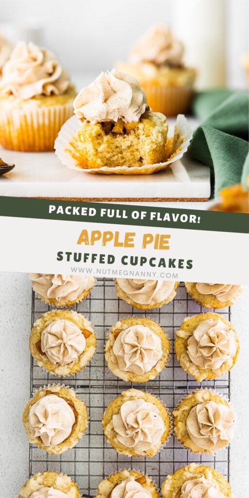 Apple Pie Cupcakes pin for Pinterest. 