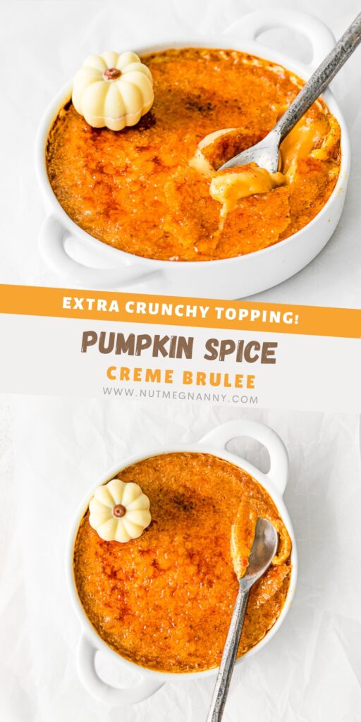 Pumpkin Creme Brulee pin for Pinterest. 