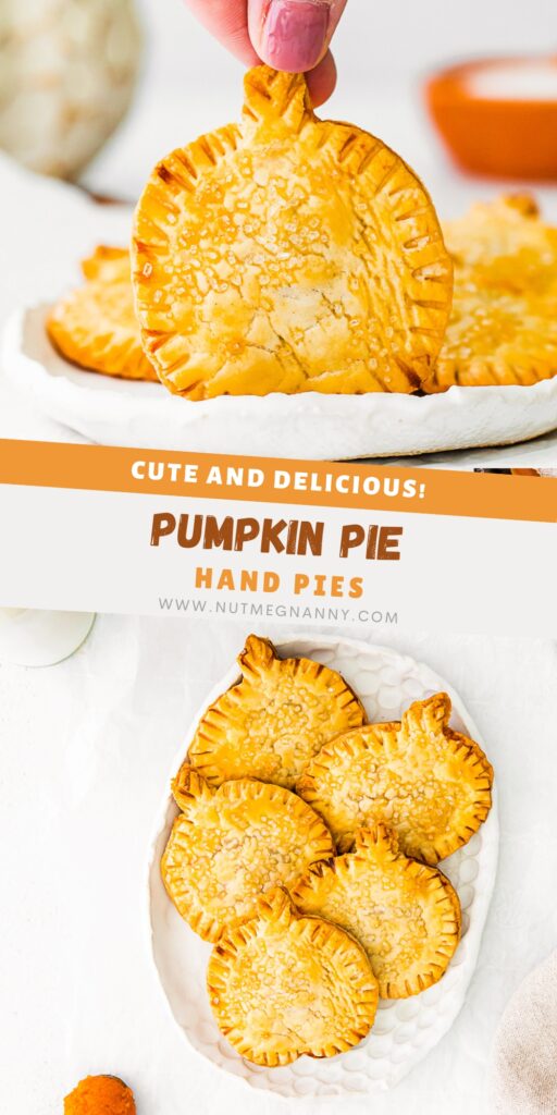 Pumpkin Hand Pies pin for Pinterest. 