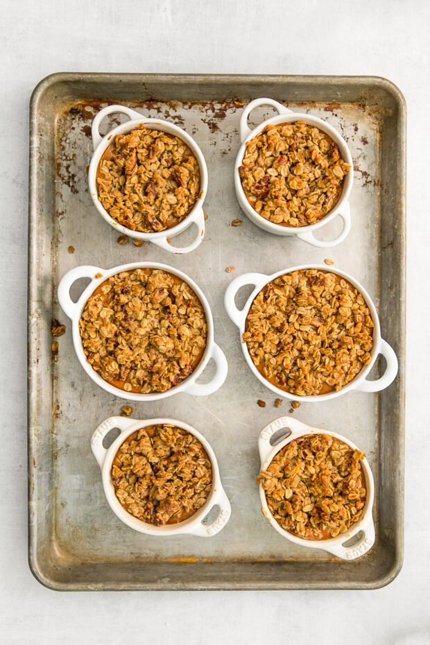 Pumpkin Crisp on a sheet pan.