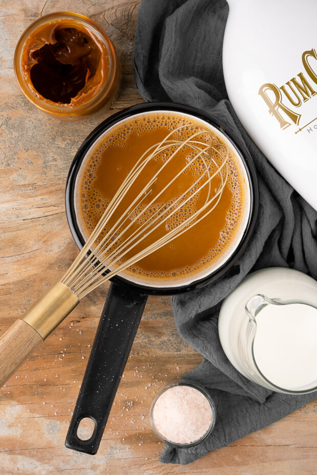 Dulce de leche in a pot. 